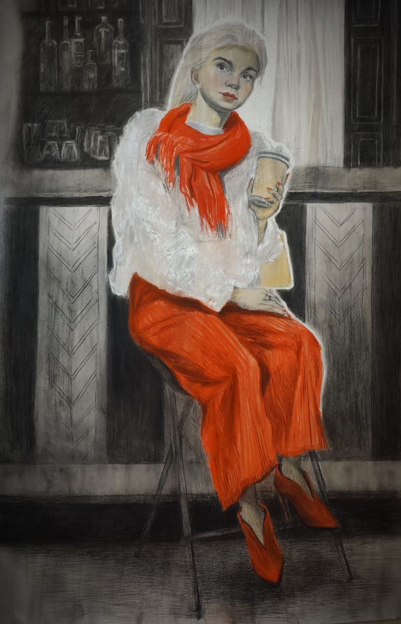 «Девушка в красном». Ульяна Пестова.
